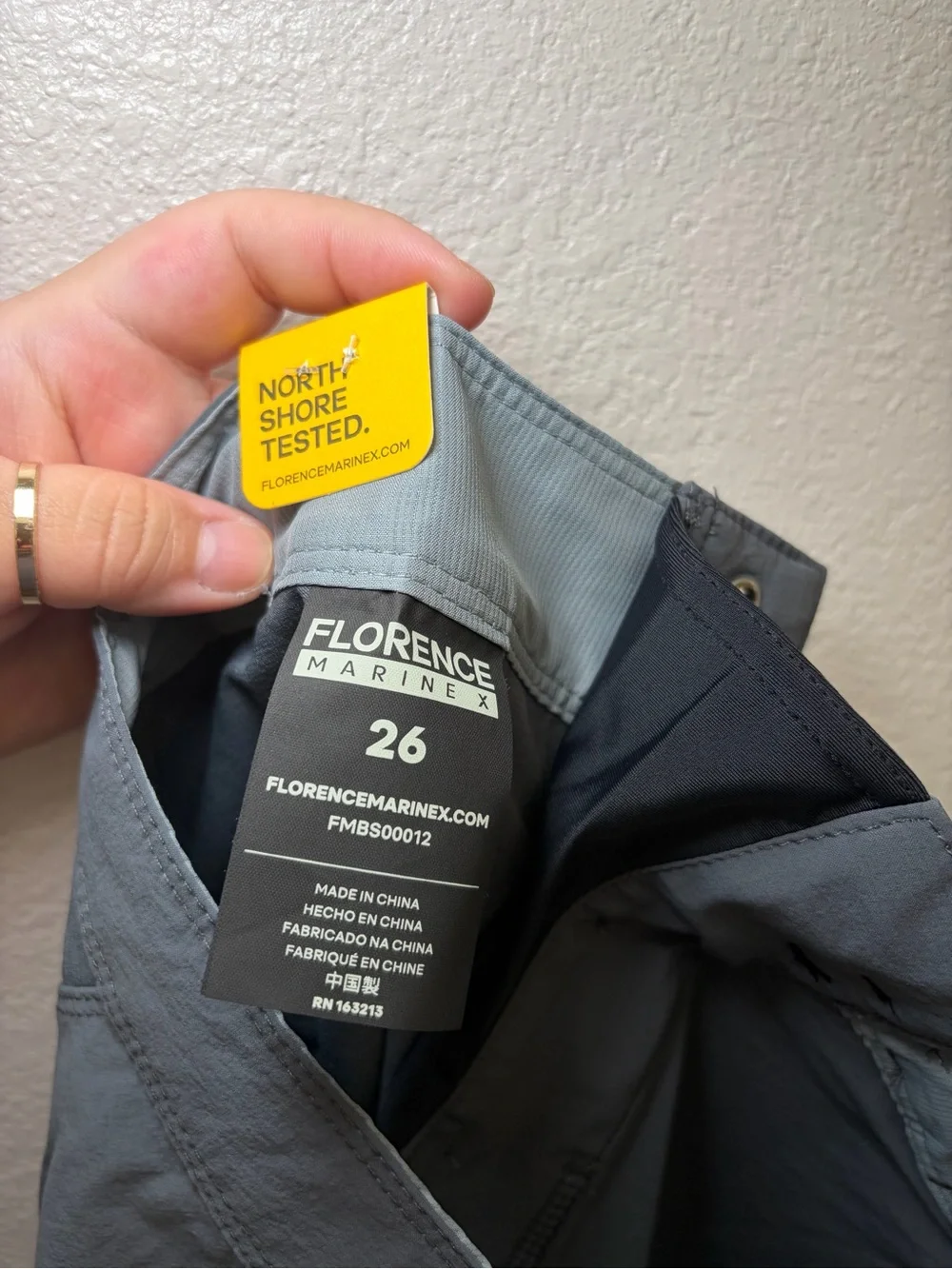 FLORENCE MARINE X F1 BURGEE CORDURA BOARDSHORT Men's Charcoal Swim Board Shorts